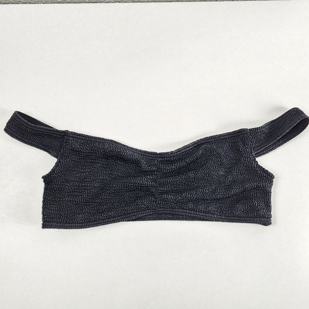 NWT L*Space Black Knit "Ziggy" Crop Top - Size S, Casual, Minimalist, Coastal